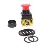 Rockwell Automation 800HC-FRXT6D4S Non-Illuminated Self-Monitoring Twist/Key Release Switch, 30.5 mm, 1NCLB Contact Configuration, Push-Pull/Twist-to-Release Operator, Red