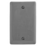 Bryant Electric NP13GY Standard Blank Wallplate, 1 Gang, 4.63 in H x 2.88 in W, Nylon, Gray