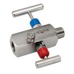 NOSHOK, Inc. 2170-MFC 1/2" National Pipe Thread (NPT), Male x Female, Steel, Soft Seat/Tip, 0.187" Orifice Block and Bleed 2-Valve