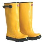 Boss® 2KP448109 Heavy Duty Over-The-Shoe Slush Boot, 9 Fits Shoe, Plain Toe, Yellow, Bar-Tread/Non-Slip Sole, Buckle/Strap Closure, Rubber Outsole