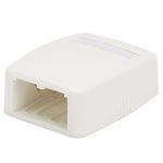 Panduit® PanNet™ CBXQ2IW-A 2-Port Surface Mount Box With Quick-Release Cover, Mini-Com® Module, For Use With Mini-Com® Modules and LD3/LDPH3 Raceways, Surface Mount, ABS