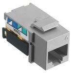 PREMISE WIRING netSELECT® NSJ6GY 8-Position Standard Universal A/B Modular Jack, Cat 6 Module, Threaded/Keystone Mount, Thermoplastic, Gray