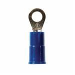 Scotchlok™ 051128-58753 MV Series Standard Ring Terminal, 16 to 14 AWG Conductor, 0.8 in L, Brazed Seam Barrel, Electrolytic Copper/Vinyl Insulated, Blue