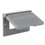 BELL® 5102-0 Weatherproof Cover, 4-1/2 in W x 1/2 in D, GFCI/Flip/Snap Cover, Metal