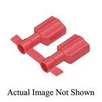 Panduit® Reel Smart™ DPF18-250FIM-2K DPF-FIM Vibration-Resistant Male Disconnect, 22 to 18 AWG Conductor, 0.25 x 0.03 in Tab, Butted Seam Barrel, Brass, Red