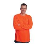 PIP® 310-1100-OR/5X Long Sleeve T-Shirt, 5XL, Hi-Viz Orange, Bird's Eye Polyester