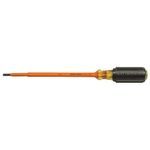 Klein® 601-7-INS Screwdriver, Keystone/Slotted Point, 3/16 in Point, Steel Shank, 10-3/4 in OAL, Dielectric Plastic Handle, Black Oxide, Specifications Met: ASTM F1505, Insulated: Yes
