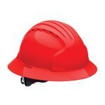 JSP® 280-EV6161-60 Evolution® 6161 Deluxe Full Brim Non-Vented Hard Hat, SZ 6-5/8 Fits Mini Hat, SZ 8 Fits Max Hat, HDPE, 6-Point Suspension, ANSI Electrical Class Rating: Class E, ANSI Impact Rating: Type I, Wheel Ratchet Adjustment
