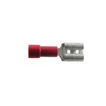 SELECTA® ST-21B-BG Quick-Connect Female Terminal, 22 to 18 AWG Conductor, 0.032 x 0.25 in Tab, Butted Seam/Funnel Entry Barrel, Red, Insulated: Insulated