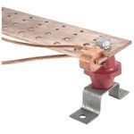 PREMISE WIRING HBBB14416H Type TMGB Grounding and Bonding Busbar, 16 in Bar Length, 32 Holes, 600 VAC, Copper