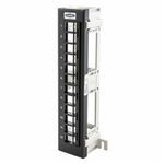 PREMISE WIRING NETSELECT® HPJ1289 HPJ 1U Flat Singlemode Standard Unloaded Jack Patch Panel, 12 Ports, Composite