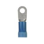 Panduit® Pan-Term® PV6-10R-T PV-R Insulated Ring Terminal, 6 AWG Conductor, 1.62 in L, Brazed Seam Barrel, Copper, Blue