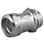 Appleton® ETP™ 7100S 7000S Non-Insulated Throat Straight Compression Connector, 1 in Trade, For Use With EMT Conduit, Steel, Electroplated Zinc