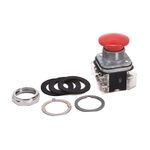 Rockwell Automation 800T-D6B Non-Illuminated Pushbutton, 30.5 mm, 2NO-2NC Contact Configuration, Mushroom Head Operator, Red