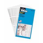 IDEAL® 44-108 Pre-Printed Wire Marker Booklet, 1-1/2 in L x 1/4 in W, Black Legend/Background, Plastic Impregnated Cloth