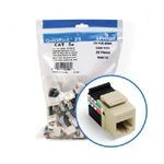 GigaMax® QuickPort® QuickPack® 5G108-BI5 UTP Connector, Cat 5e Module, Panel Mounting, 1 Ports, Plastic, Ivory