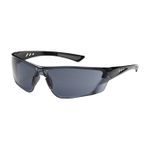 Bouton® Optical® 250-32-0521 Recon™ 250-32 Dual Lens Safety Glasses, Anti-Fog/Anti-Scratch/FogLess® 3Sixty™, Gray Lens, Rimless Frame, Glossy Black, Polycarbonate Frame, Polycarbonate Lens, ANSI Z87.1+, CSA Z94.3