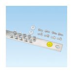 Panduit® StructuredGround™ RGRB19Y Grounding Busbar Kit, 19 in Bar Length, 1 in Bar Width, 14 Holes, Copper