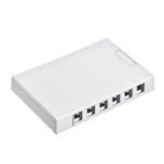 QuickPort® 41089-12W 12-Port Surface Mount Box, Side Module, For Use With QuickPort® Modules, Surface Mount, Plastic