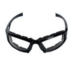 Bouton® 250-CE-10090 Cefiro™ 250-CE Dual Lens Safety Glasses With Temples and Elastic Headband Strap, Anti-Fog/Anti-Scratch, Clear Lens, Full Framed Frame, Black, Nylon Frame, Polycarbonate Lens, ANSI Z87.1+