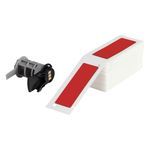 Brady® BMP® 71 TLS 2200® PTLEP-176-593-RD Raised Panel Rectangular Pushbutton Label, 1 in W, Red Legend/Background, B-593 Polyester