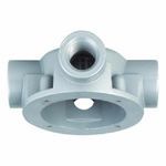 Killark® VGX-2 Splice Box, For Use With: V Series Lighting Fixtures, Specifications: 150 to 300 W Lamp, 3/4 in Hub, 18 cu-in Volume, Aluminum, Gray