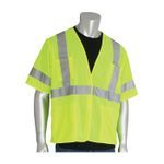 PIP® 303-HSVELY-6X Safety Vest, 6XL, Hi-Viz Lime Yellow, Polyester Mesh, Hook and Loop Closure, 4 Pockets, ANSI Class: Class 3, Specifications Met: ANSI 107 Type R