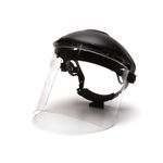 Pyramex® S1210 Cylinder Face Shield, Clear Visor, Polycarbonate Visor, 8 in Visor Height, 15-1/2 in Visor Width, 0.078 in Visor Thickness