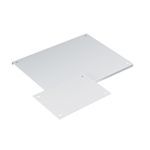 Hoffman A54P42G PNLFS 10-Hole Conductive Enclosure Panel, 38 in W x 50 in H, 11 ga Steel, White