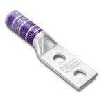 BURNDY® HYLUG™ YA4C2N YA-2N 2-Hole Compression Lug, 4 AWG Stranded Copper Conductor, Die Code: Index 8, 1/2 in Stud, Copper