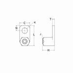 BURNDY® KA8C Mechanical Cable Lug, 14 to 8 AWG Stranded Copper Conductor, #10 Stud, 1 Bolt Hole, Copper
