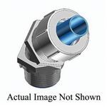 T&B® Plastic Bullet® LT450M Flexible Liquidtight Conduit Connector With Nylon Insert, 1/2 in Trade, 45 deg Angle, Steel