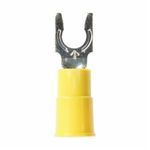 Scotchlok™ 051128-58829 Insulated Locking Fork Terminal, 12 to 10 AWG Conductor, 1.03 in L, Brazed Seam Barrel, Copper, Yellow
