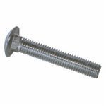 BBI 492015 Fully Threaded Carriage Bolt, Measurement System: Imperial, 5/16-18 Thread, 1 in Length Under Head, Medium Carbon Steel, #5 Grade, Zinc CR+3
