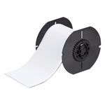 Brady® B30C-4250-509-WT Magnetic Printer Label, 25 ft H x 4-1/4 in W, White Legend/Background, B-509 Polyester