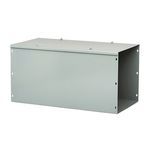 Hoffman F1010G36 F40 Straight Section Lay-In Wireway, 36 in L x 10 in W x 10 in H, Removable Hinged Cover, 16/14 ga Steel