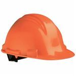 Honeywell Safety North Zone™ A69R030000 Peak Front Brim Hard Hat, HDPE, 6-Point Suspension, ANSI Electrical Class Rating: Class E, ANSI Impact Rating: Type 1, Nylon Webbing Ratchet Adjustment