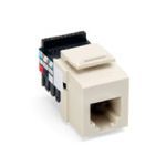 QuickPort® 41106-RT6 6-Conductor 6-Position Snap-In Connector, USOC/Voice Module, Flush Mounting, 1 Ports, Plastic