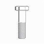 BBI 461352 Partially Threaded Hex Bolt, M20x2.5 Thread, 100 mm Length Under Head, 10.9 Grade, Alloy Steel, Plain, Measurement System: Metric