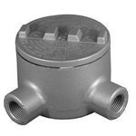Appleton® Unilets™ GRL50 GR Series L-Style Dust-Ignitionproof Explosionproof Conduit Outlet Box With Cover, 1/2 in, 3.38 in Cover Opening, 18 cu-in Capacity, Triple Coated