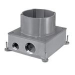 PREMISE WIRING SystemOne™ S1CFB Fully Adjustable Standard Floor Box, Cast Iron, 156 cu-in Capacity, 7.26 in W x 7.45 in D Dimensions