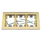 PREMISE WIRING SB3085W Rectangular Floor Flange, For Use With Flush Floor Box, Brass