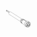 Brad® Mini-Change® 206000A01F060 130007 B-Size Double End Cordset, 1-16 UN Connector, Straight Female x Pigtail Connector, 1.83 m Cable Length, 6 Pole, 1 Keyway