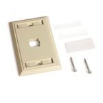 CommScope 108258419 Type L Faceplate, 1 Gangs, 1 Ports, Flush Mount, Thermoplastic