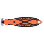 KLEVER INNOVATIONS KCJ-XC-40G Kurve Head Safety Cutter, 1.12 in W Dual Blade, Button, Carbon Steel Blade, 1 Blades Included, 6.5 in OAL