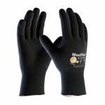 PIP® MaxiFlex® Ultimate™ 34-8745/L Breathable Work Gloves, Coated Glove, Seamless Style, L, Foam Nitrile Palm, Foam Nitrile, Black, Knit Wrist Cuff, Nitrile Coating, Resists: Abrasion, Cut, Puncture and Tear, Nylon Lining