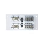GracePort P-P22#8Q102#2-S1RX PANEL INTERFACE CONNECTOR WITH QTY 8 USB A/F TO USB A/F, QTY 2 DVI F/F, QTY 2 RJ45, SPECIAL SIZE, UL TYPE 1, NO OUTLET