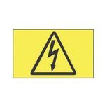 Panduit® PLD-56 Pre-Printed Electrical Label, 1 in L x 1-1/2 in W, Legend: High Voltage Symbol, Black on Yellow Legend/Background, Polyester, 200 Labels