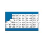E-Z Code® WC64S Solid Number Wire Marker Card, 1-1/2 in Marker Length, Vinyl Cloth, 72 Markers per Card