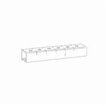 Kindorf® B-905-10 B Series Punched Metal Channel, 9/16 in Slot, 1-1/2 in Slot Spacing, 12 ga Thickness, 10 ft L